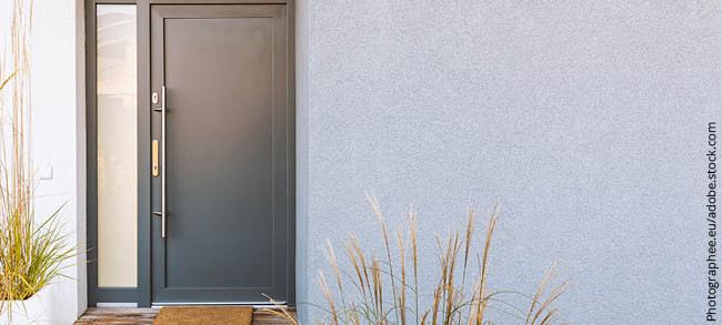 Haustür grau