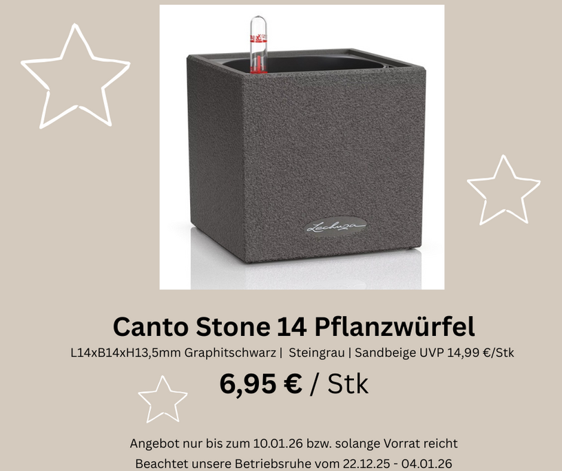 Canto Stone 14 Pflanzwürfel, ein kubisches Pflanzgefäß 