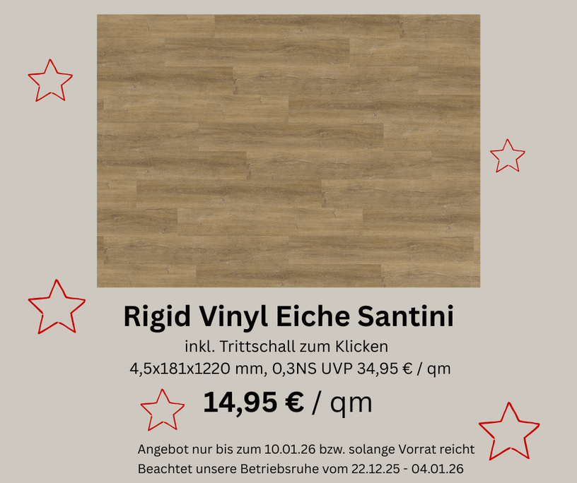 Adventskalender Türchen 11 Rigid Vinyl Boden Eiche Santini