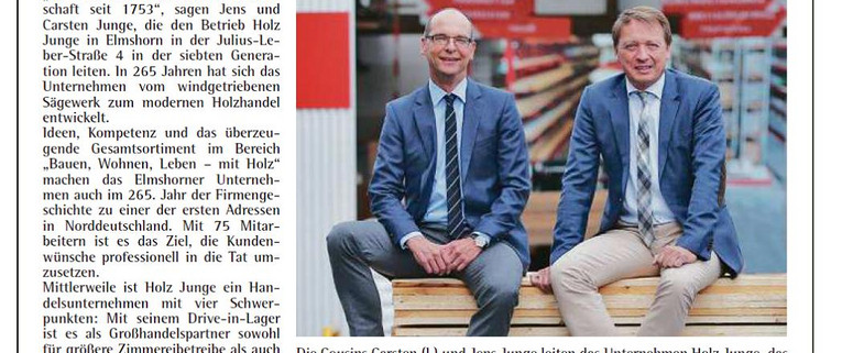 Geschäftsjubiläum bei Holz Junge