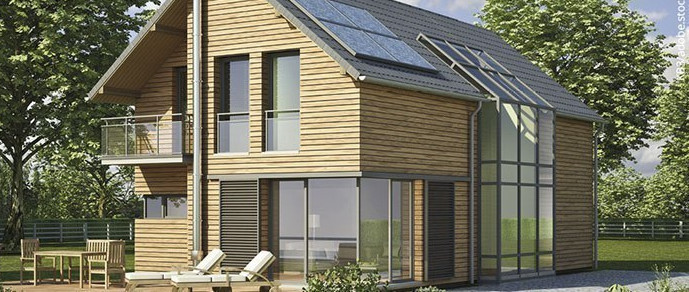 Holzfassade mit Fassadendämmung