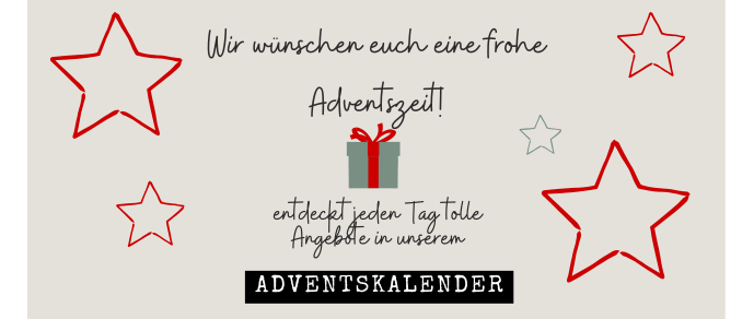 Geschenk und Sterne mit Test frohen Wünschen zur Adventszeit